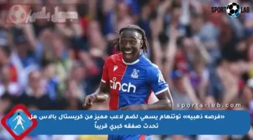 «فرصة ذهبية» توتنهام يسعى لضم لاعب مميز من كريستال بالاس هل تحدث صفقة كبرى قريباً